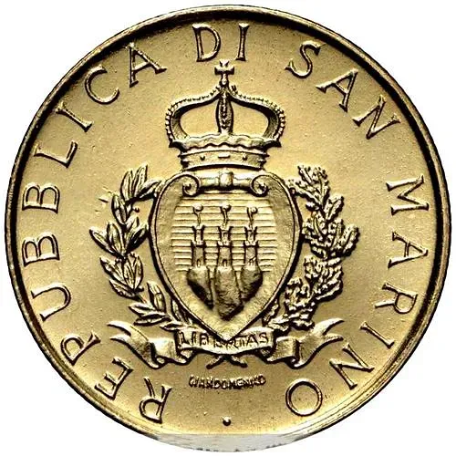 200 лир 1987, 15 лет возобновлению чеканке монет [Сан-Марино]