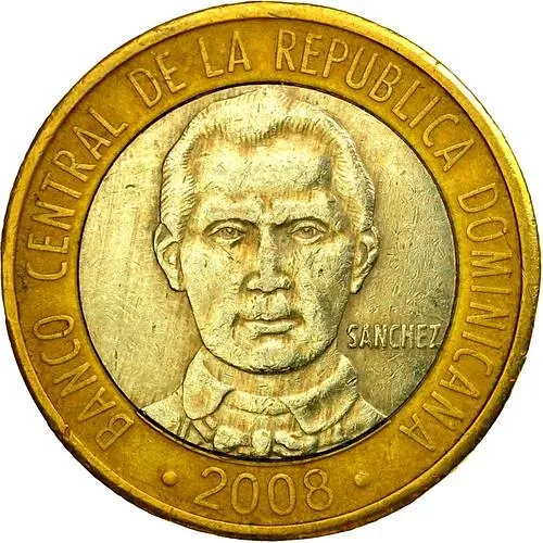 5 песо 2008, Медно-никелевый сплав (не магнетик) [Доминикана / Доминика]