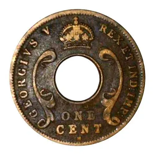1 цент 1922, H, знак монетного двора: "H" - Хитон, Бирмингем [Восточная Африка]
