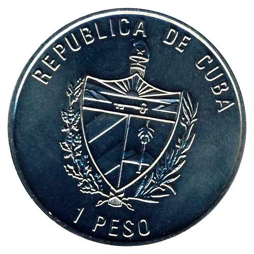 1 песо 2007, собака [Куба]
