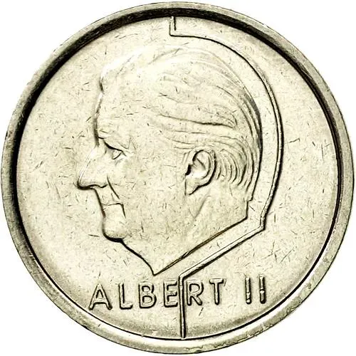 1 франк 1996, надпись на голландском - "BELGIE" [Бельгия]