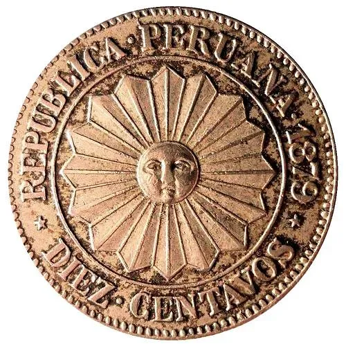 10 сентаво 1879 [Перу]