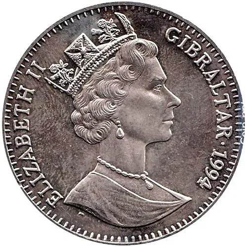 1 крона 1994, Чемпионат мира по футболу 1994 /вратарь и нападающий/ [Гибралтар]