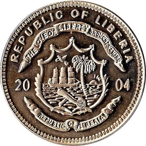 10 долларов 2001-2004, 43-ий Президент США - Джордж Уокер Буш [Либерия]