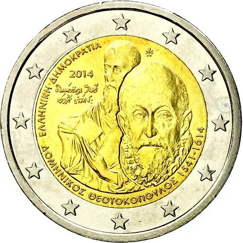 2 евро 2014, 400 лет со дня смерти Эль Греко (Доменикос Теотокопулос) [Греция]