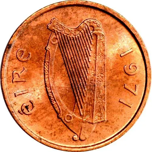 ½ Penny 1971-1986 [Ireland]