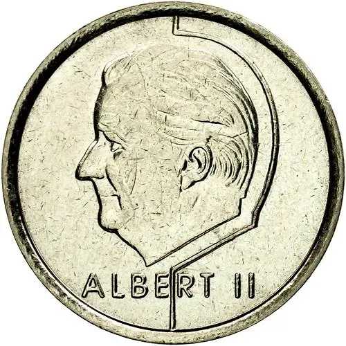 1 франк 1998, надпись на голландском - "BELGIE" [Бельгия]