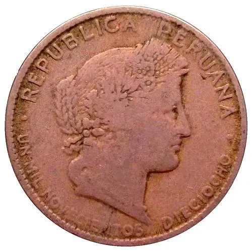 20 сентаво 1918, UN MIL NOVECIENTOS DIECIOCHO [Перу]