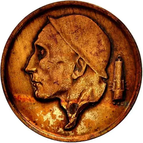 50 сантимов 1966, Надпись на голландском - 'BELGIE' [Бельгия]