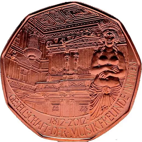 5 евро 2012, 200 лет Сообществу любителей музыки, Медь [Австрия]