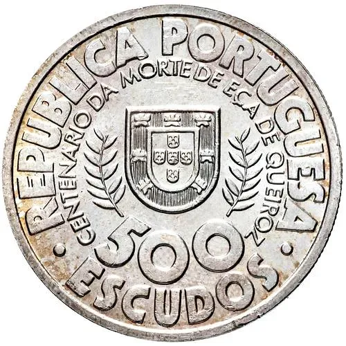 500 эскудо 2000, 100 лет со дня смерти Эса де Кейроша, Биметалл [Португалия]