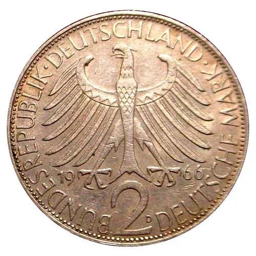 2 Marks 1966, D, Max Planck [Germany]