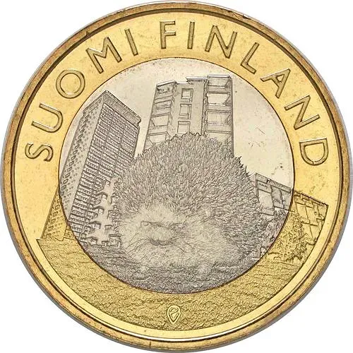 5 евро 2015, Исторические регионы Финляндии. Животные - Уусимаа [Финляндия]