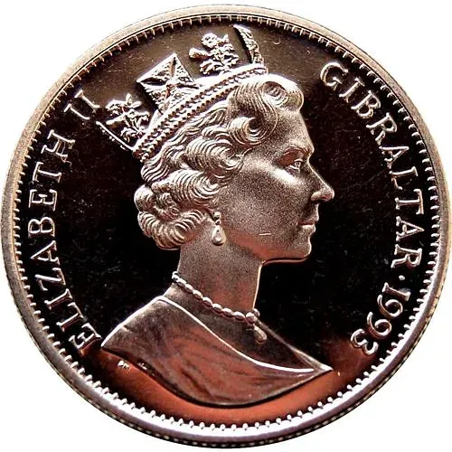 1 Crown 1993, 100 Years of Peter Rabbit Creation - Mr. Jeremy Fisher [Gibraltar]