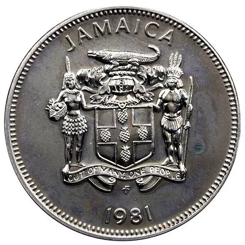 20 центов 1981, ФАО - WORLD FOOD DAY OCTOBER 16.1981 /узкая надпись JAMAICA/ [Ямайка]