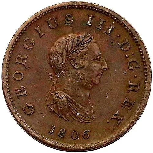 ½ пенни 1806-1807 [Великобритания]