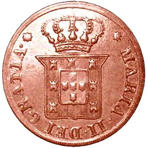 10 Reis 1833, MARIA II DEI GRATIA [Portugal]