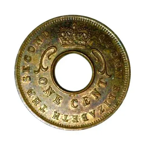 1 цент 1957, KN, знак монетного двора: "KN" - Кингз Нортон Металл, Бирмингем [Восточная Африка]