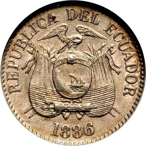 1 сентаво 1884-1886 [Эквадор]