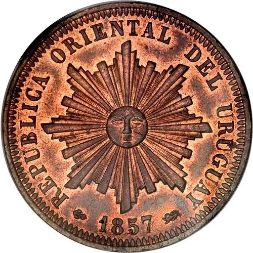 40 сентимо 1857 [Уругвай]