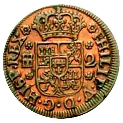 2 мараведи 1744-1746 [Испания]