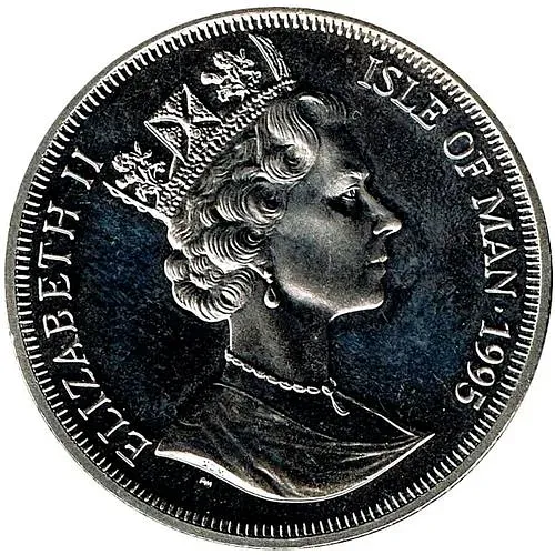 1 крона 1995, Ласло Биро, шариковая ручка [Остров Мэн]