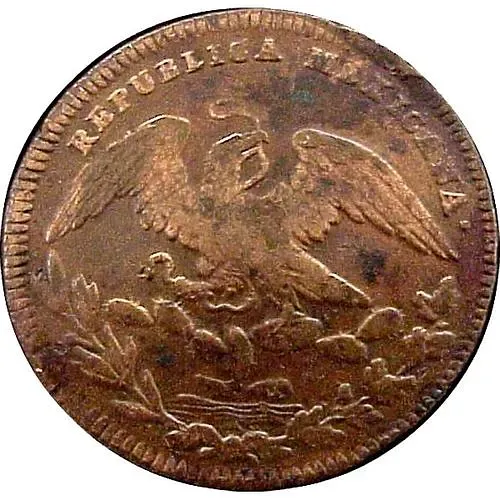 ¼ реала 1829, Серебро /белый цвет/ [Мексика]