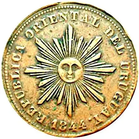 40 сентимо 1844, Мужское солнце [Уругвай]