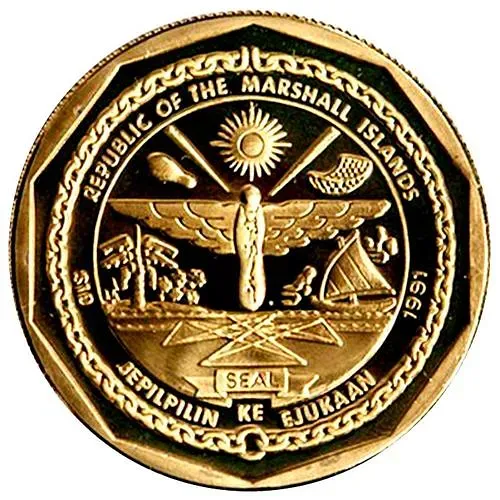 10 долларов 1991, Mitsubishi A6M Zero [Маршалловы Острова]