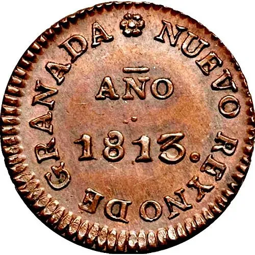 2 реала 1813, На аверсе надписи [Колумбия]