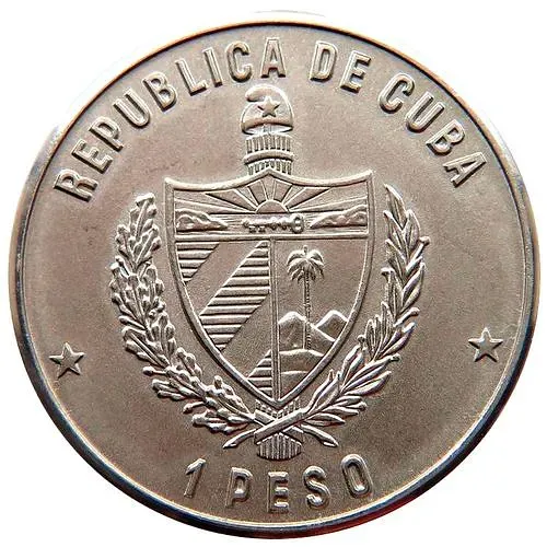 1 песо 1989, 140 лет первой железной дороге в Испании [Куба]