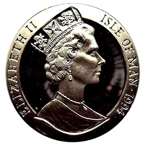 1 крона 1994, Чемпионат мира по футболу 1994, США /игрок с мячом и вратарь/ [Остров Мэн]