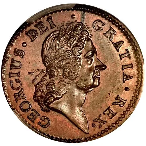 ½ пенни 1722, Арфа слева [Ирландия]