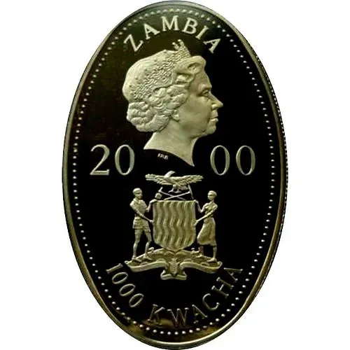 1000 квач 2000, 100 лет со дня рождения Королевы Елизаветы, Королевы-матери /Коронация 1937/ [Замбия]