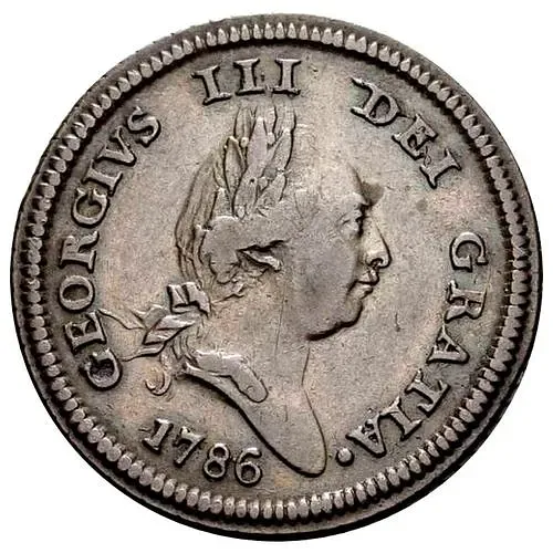 ½ пенни 1786 [Остров Мэн]