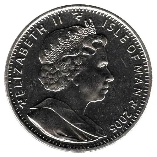 1 крона 2005, 200 лет Трафальгарскому сражению - Наполеон и Нельсон [Остров Мэн]