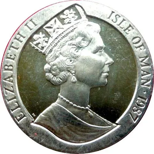 1 крона 1987, Регата Кубок Америки. Трофей [Остров Мэн]