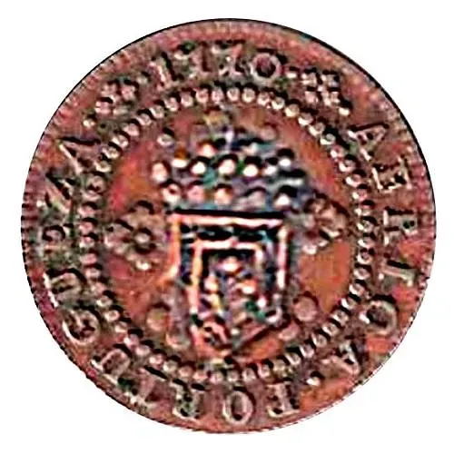 5 Reis 1770-1771, Counterstamped on V Reis [Angola]