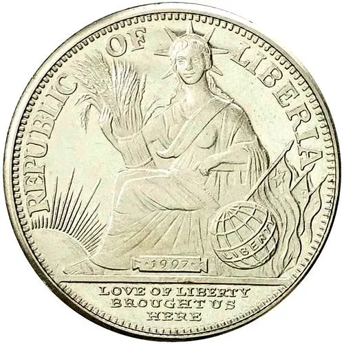 5 долларов 1997, Китайский гороскоп - Год козы [Либерия]