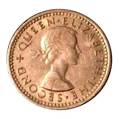 3 Pence 1956, With Shoulder Strap [New Zealand]