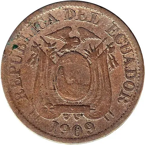 2 сентаво 1909 [Эквадор]