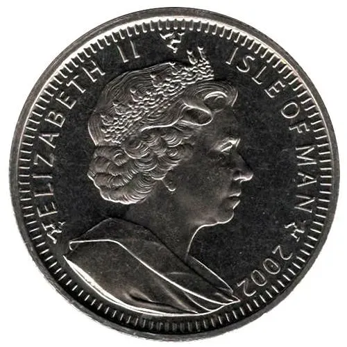1 крона 2002, Диана, Принцесса Уэльская - работа продолжается [Остров Мэн]