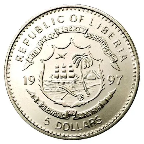 5 долларов 1997, Кенгуру [Либерия]