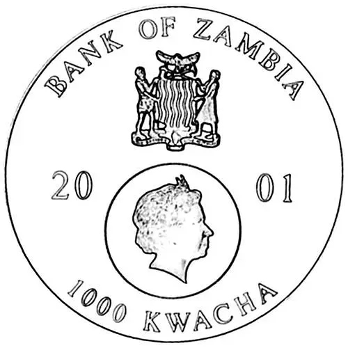 1000 квач 2001, Покровители океана - Дельфины [Замбия]