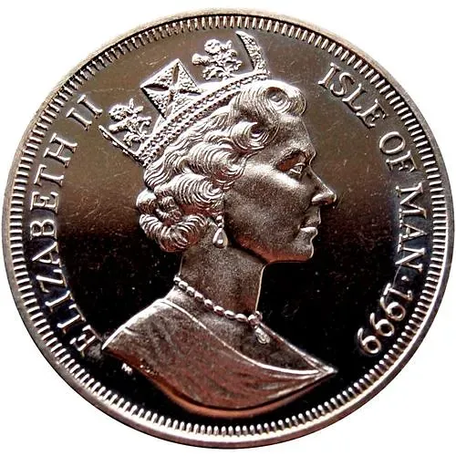 1 крона 1999, 30 лет первому человеку на Луне /Маринер-9/ [Остров Мэн]