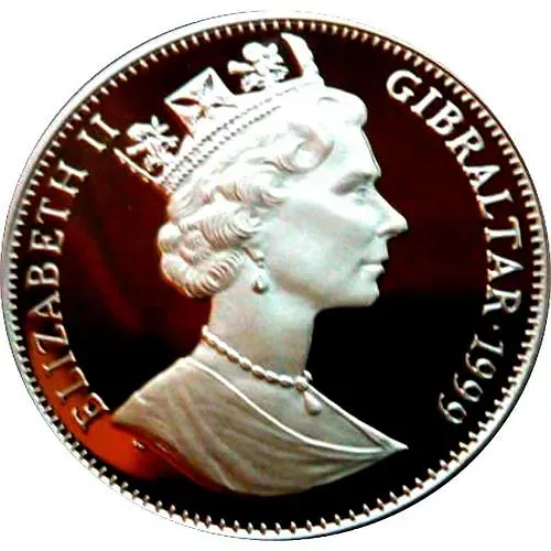 1 крона 1999, Жизнь Королевы-матери - Королевская свадьба 1923, Биметалл [Гибралтар]