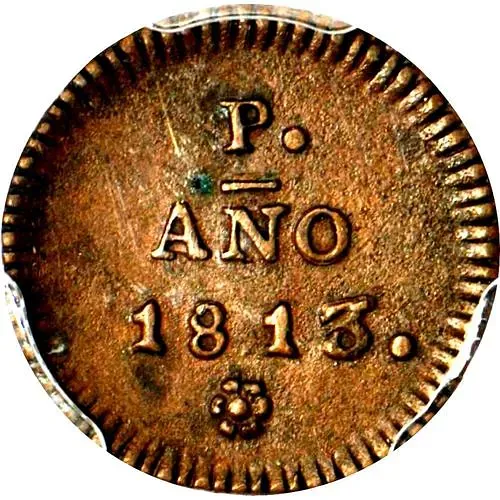 ½ реала 1813, На аверсе надписи [Колумбия]
