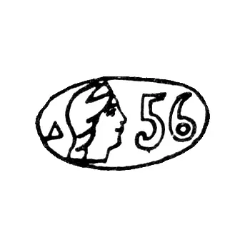 Assay Mark "56" Woman in Kokoshnik