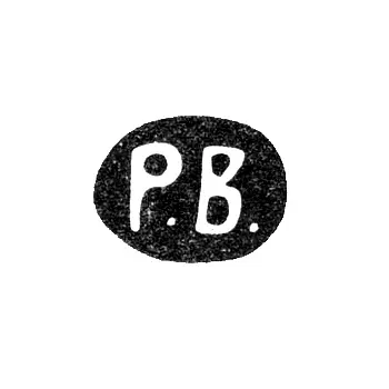 Maker's Mark of Rudolf Konstantinovich Weide - St. Petersburg - initials "R.V." - 1874-1915