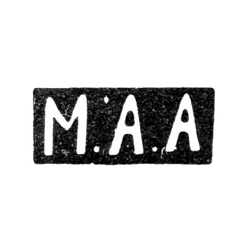 Master's Mark of Matrena Andreevna Andreeva - Moscow - initials "M.A.A" - 1894-1908